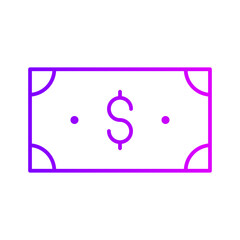 money gradient icon