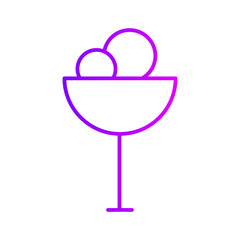 ice cream gradient icon