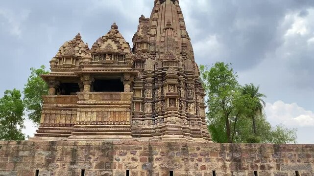Javari Temple in khajuraho the group of monuments of hindu and jain temples in chhatarpur district, madhya pradesh, India.Unesco world heritage site.