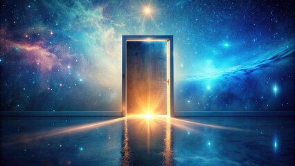 Mysterious dimensional doorway leading to alternate realities, portal, doorway, mysterious, dimension, fantasy, surreal