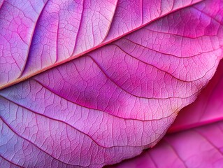 Macro Leaf Textures, close-up, abstract views of leaf veins and textures with vibrant colors