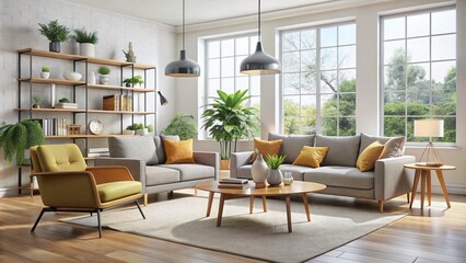 Stylish and functional affordable furniture collection featuring sleek sofas, modern coffee tables, and minimalist