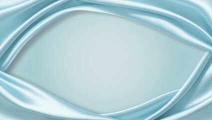 Soft light blue silk draped elegantly, showing smooth folds and luxurious texture in a delicate arrangement