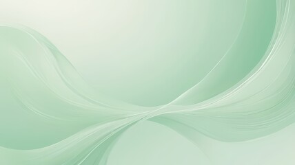 A soft green abstract background with smooth flowing wave-like shapes, creating a calming and organic feel.