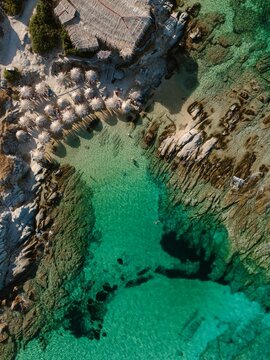 Hidden Paradise: Drone photo of Tigania Beach.