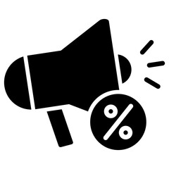 Promotion icon with glyph style 