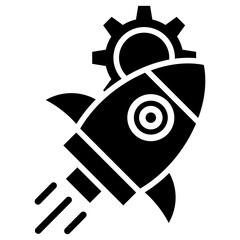 Startup project icon with glyph style 