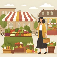 Flat Design Farmer's Market