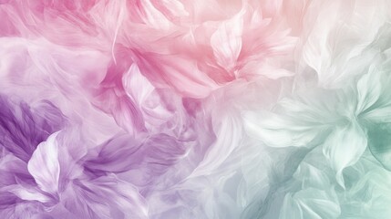 Fototapeta premium Soft Floral Abstraction with Watercolor Pastel Petals