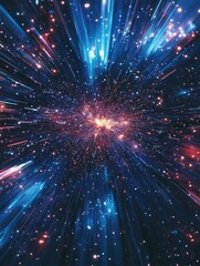 Fototapeta premium Starburst in Black Background