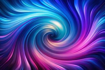 Vibrant, swirling vortex of blues and purples, with subtle gradient effects, creates a mesmerizing abstract design