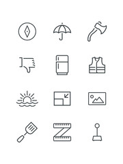 Measuring tape icon, set of icons for web design, vector illustration