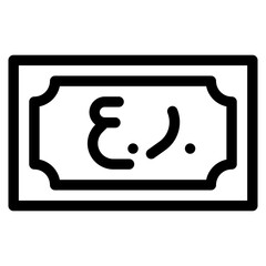 Omani rial, banknote, country, money, cash Icon