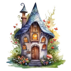 Fototapeta premium The Evil Witch's House illustration 