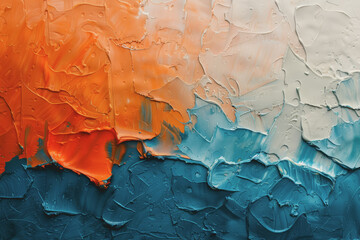 Naklejka premium Webinar Bright burnt orange and blue background. Modern aesthetics.