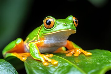 Obraz premium Amazon Rainforest tree frogs croaking from the safety of the treetops