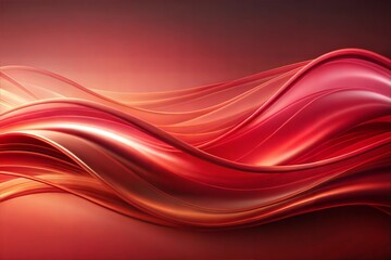 Naklejka premium Abstract red waves background with flowing energetic design