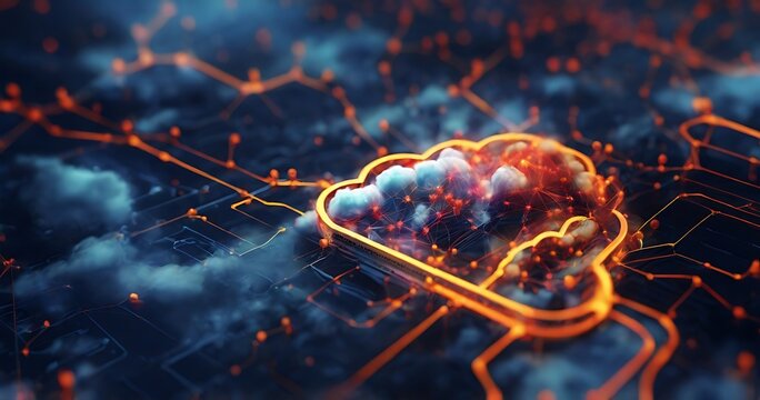 Cloud Computing Network on Circuit Board.