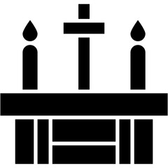 Altar, candle, church, muertos, religion Icon
