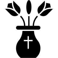 Flowerpot, decoration, flower, greenery, nature Icon