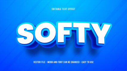 Obraz premium Clear text effect, blue editable text style effect