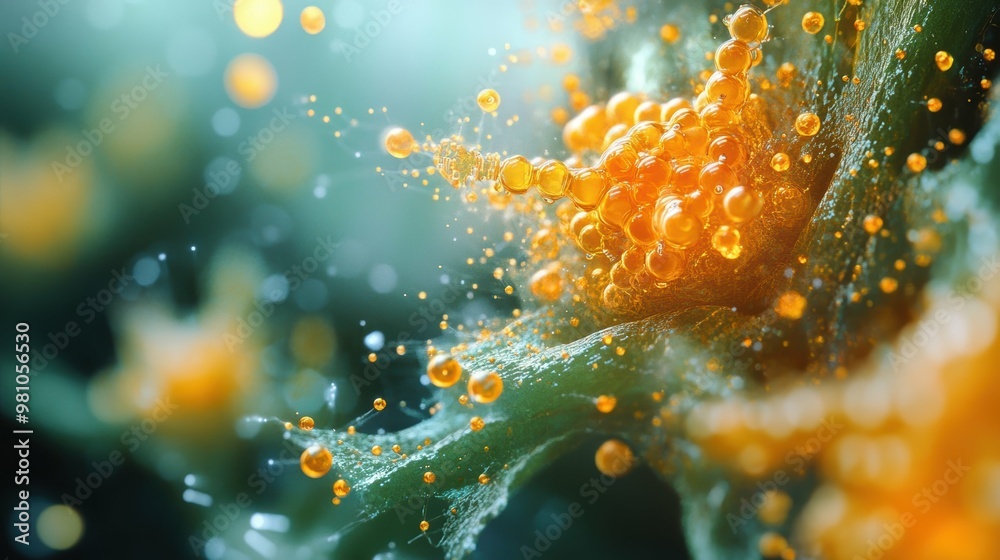 Poster technological marvel: nanobot swarm creating intricate 3d structure under microscope view