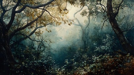 Enchanting Woodland Glade with Intricate Natural Layers and Cinematic Lighting