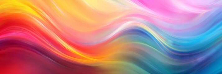 Fototapeta premium Elegant and Dreamy Abstract Colorful Background with Soft Waves - AI generated illustration.