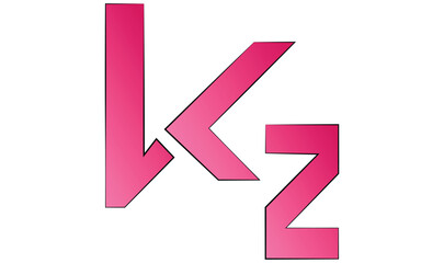 Letter KZ logo design template vector illustration