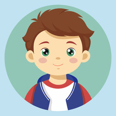 Obraz premium Cute happy smiling child hand drawn mascot cartoon character sticker icon concept isolated 