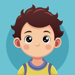 Obraz premium Cute happy smiling child hand drawn mascot cartoon character sticker icon concept isolated 