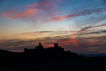 Atardecer en Alcalá de la Mota, Jaén, España