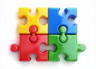 Obraz premium Vibrant colorful letters a, b, c, d, and e arranged creatively in a 3D puzzle piece design, symbolizing