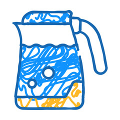 electric kettle doodle icon sketch vector. electric kettle sign. isolated symbol illustration
