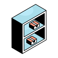 Premium download icon of parcel racksi