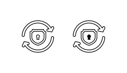 Security Update icon design with white background stock illustration