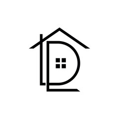 LD house icon on white background