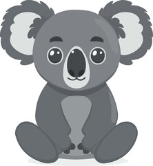 Fototapeta premium Cute koalas and eucalyptus seamless pattern background, adorable animals and Australian flora, vector pattern.