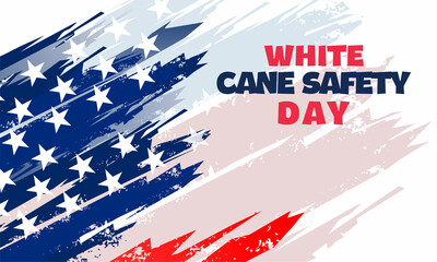 International White Cane Day Vector Illustration on 15 October,