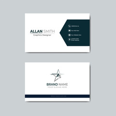 Business Card Design, Professional Minimalist Business Card Template.