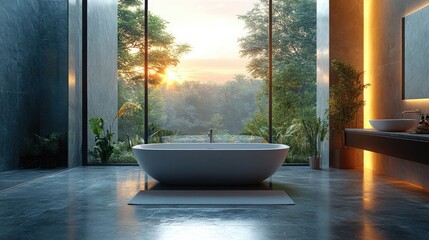 Elegantly Designed Modern Bathroom Interior with Luxurious Features for Stylish Living Spaces
