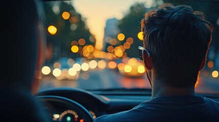 Safe Following Distance - Responsible Driver Keeping Distance from Car Ahead on Road