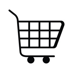 Icon showing a cart, symbolizing online shopping and purchases