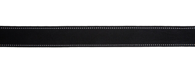Black ribbon isolated on white transparent, design element. Black Friday concept	