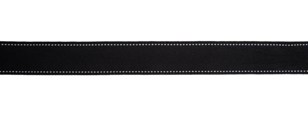 Black ribbon isolated on white transparent, design element. Black Friday concept	