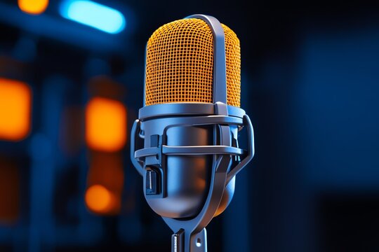 Microphone used for tracking audio for ad performance on platforms like podcasts or streaming services