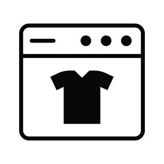 Icon representing an online store for digital shopping and ecommerce