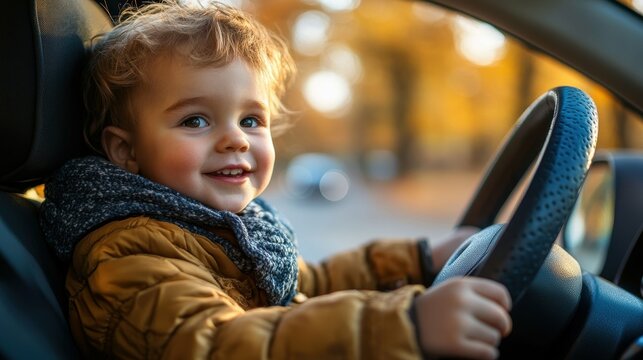 Panoramic shot of a parent teaching their child the rules of the road and the importance of responsible driving