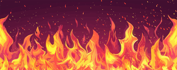 Flickering fire texture, Vector flat minimalistic isolated illustration