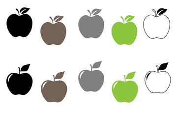 Set of apple icon